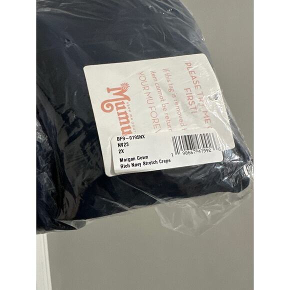 show‎ me your mumu morgan gown blue 2X New - Picture 3 of 4